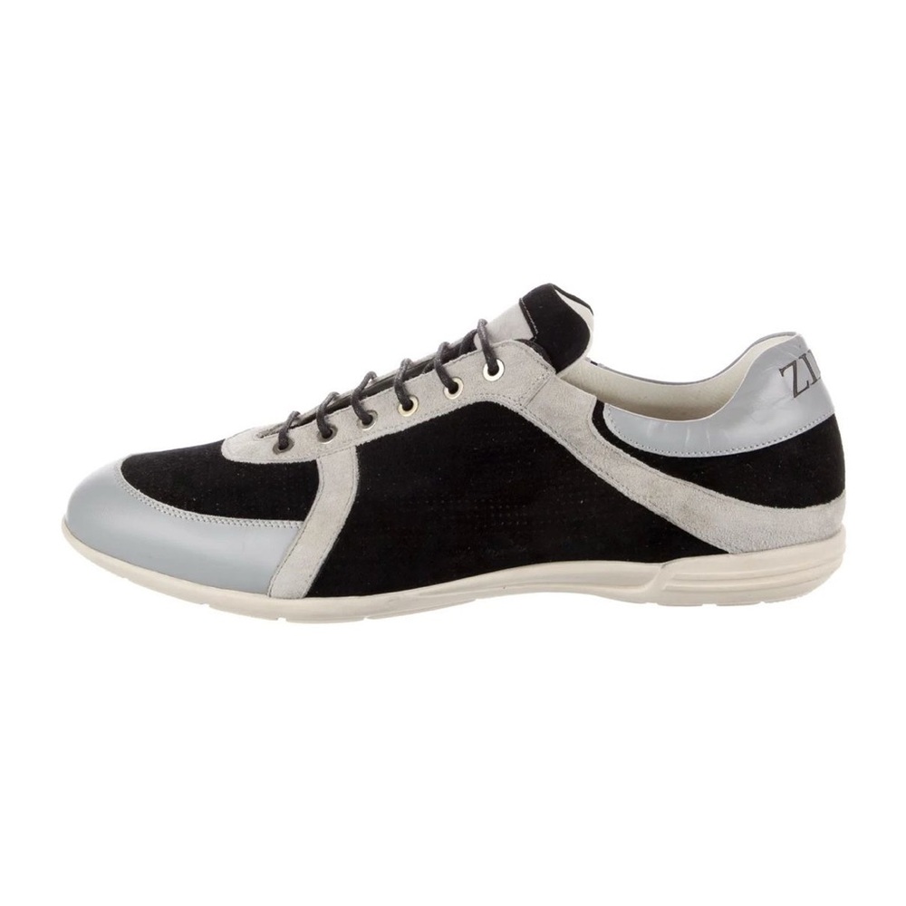 ZILLI sneakers casual shoes Leather Colorblock Pattern Sneakers US 11.5 EU 44.5